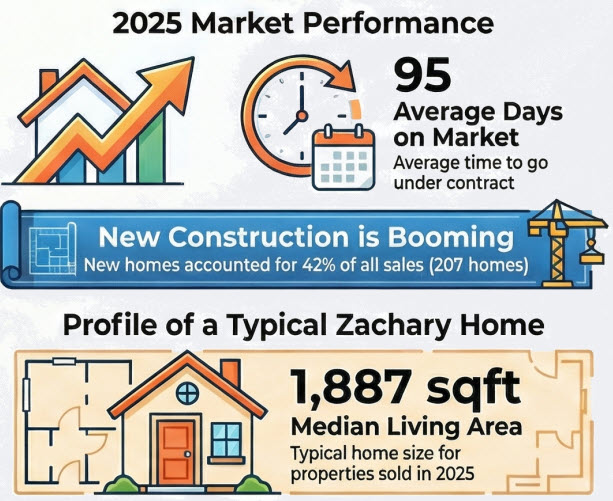 2025 Zachary Louisiana Home Sales Stats 492 70791&nbsp;Sales